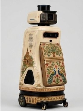 Yantrax rear three-quarter view with temple artwork
